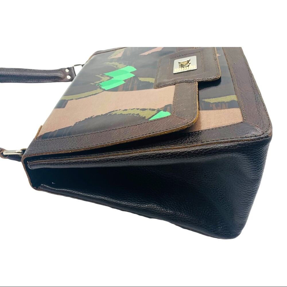 Orla Kiely Brown and Green Satchel - Picture 3 of 15